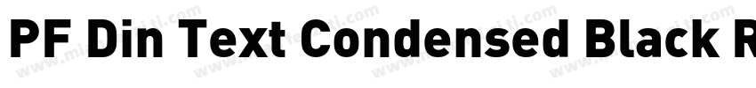 PF Din Text Condensed Black Regular字体转换